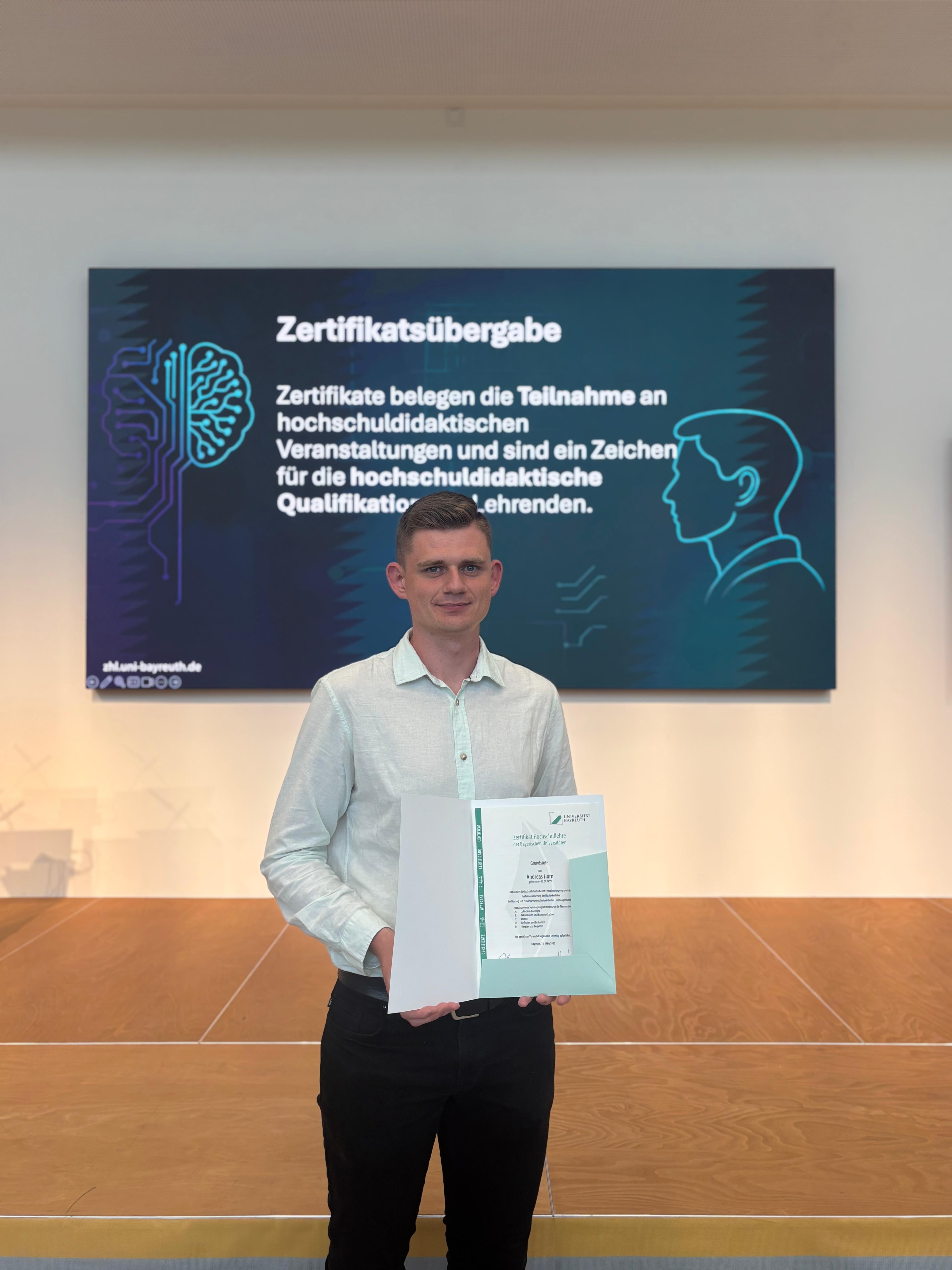 Zertifikatsübergabe